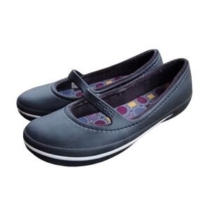 CROCS Women's Black Mary Jane Flats
